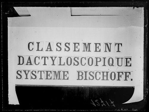 Classement dactyloscopique système Bischoff