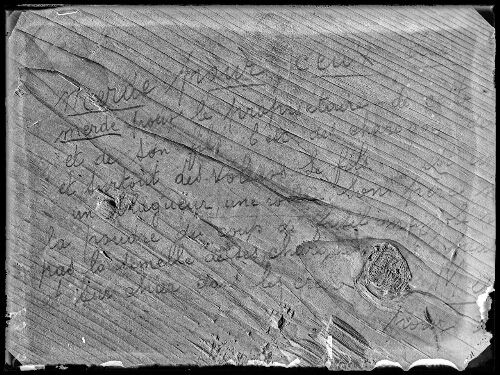 Inscription injurieuse chez M. Porchet à Rio-Graubon