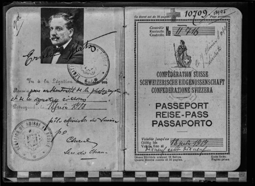 Glatz, Ernest, né le 22.11.1868 (Reproduction d’un faux passeport fait à Petrograd le 18.6.1918)